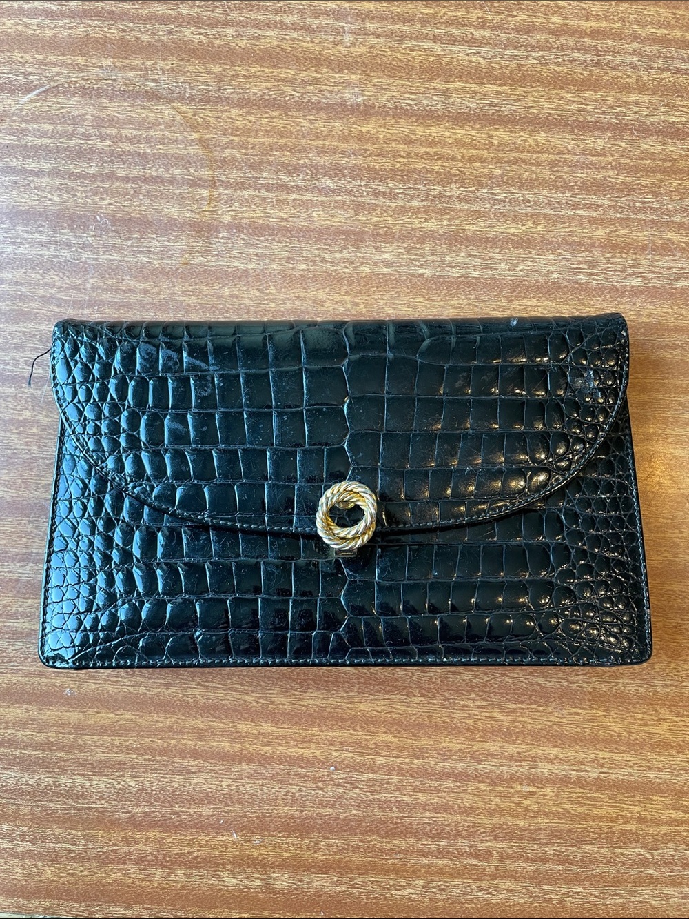 Vintage genuine leather clutch